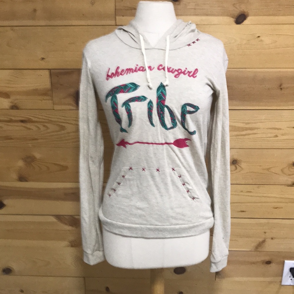 NWT Bohemian Cowgirl brand tribe arrow boho sweatshirt hoodie hoody SM